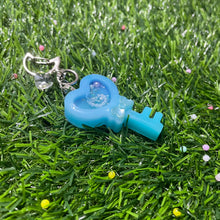 Load image into Gallery viewer, Valentine's Day Blue & Purple Heart Key Shaker Keychain