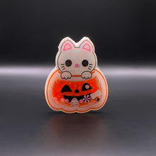 Load image into Gallery viewer, Spooky Halloween Pumpkin Cat Resin Shaker