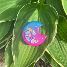 Load image into Gallery viewer, Bisexual Pride Flag Love Moon Resin Shaker Charm