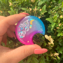 Load image into Gallery viewer, Bisexual Pride Flag Love Moon Resin Shaker Charm