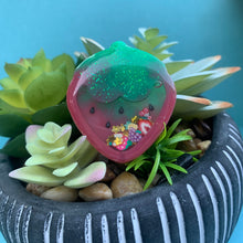 Load image into Gallery viewer, Strawberry Resin Shaker Charm