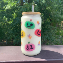 Load image into Gallery viewer, AC Halloween Pumpkins & Candy Beer Can Glass Cup