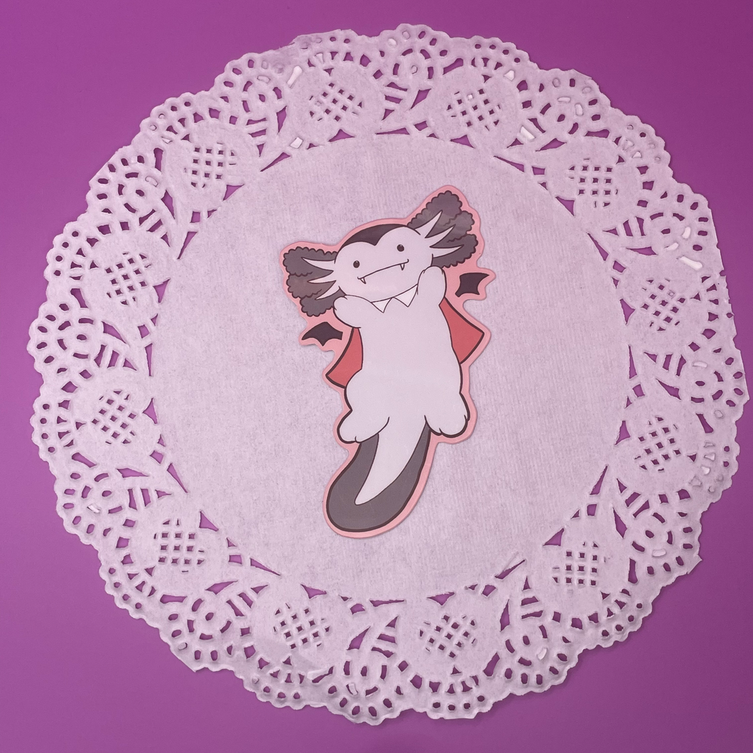 Vampire Axolotl Sticker