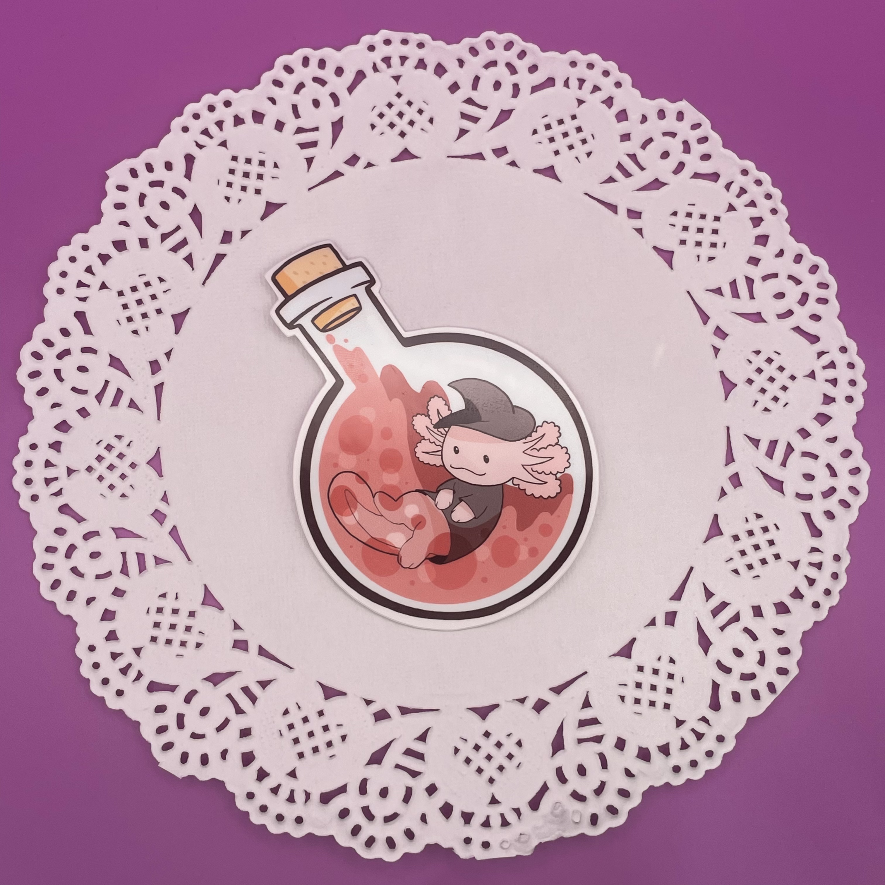 Witchy Potion Axolotl Sticker