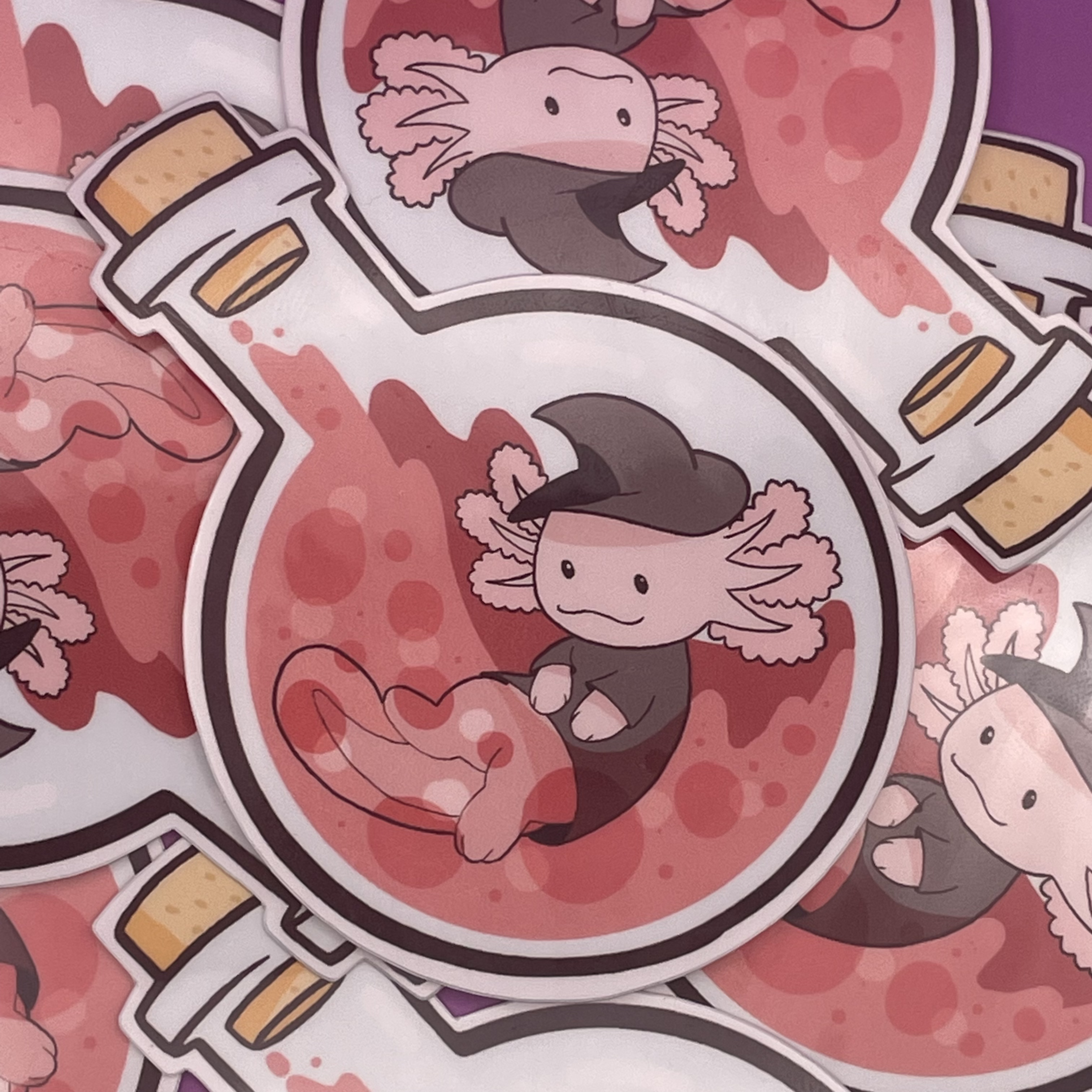 Witchy Potion Axolotl Sticker