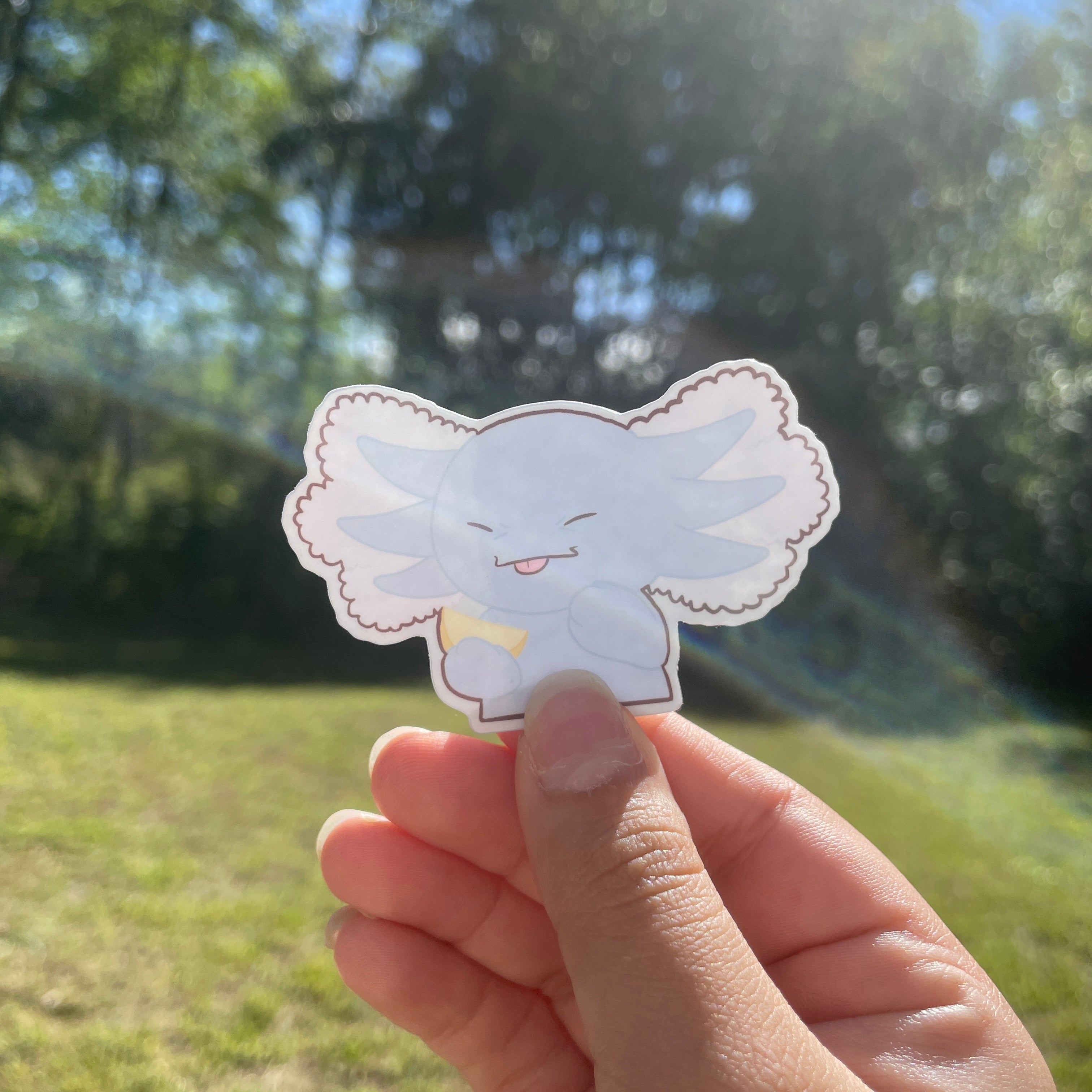 Lemon Axolotl Sticker