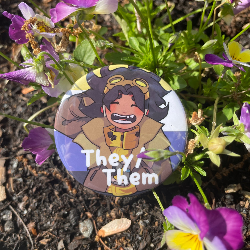 NonBinary Venture Metal Button Pin