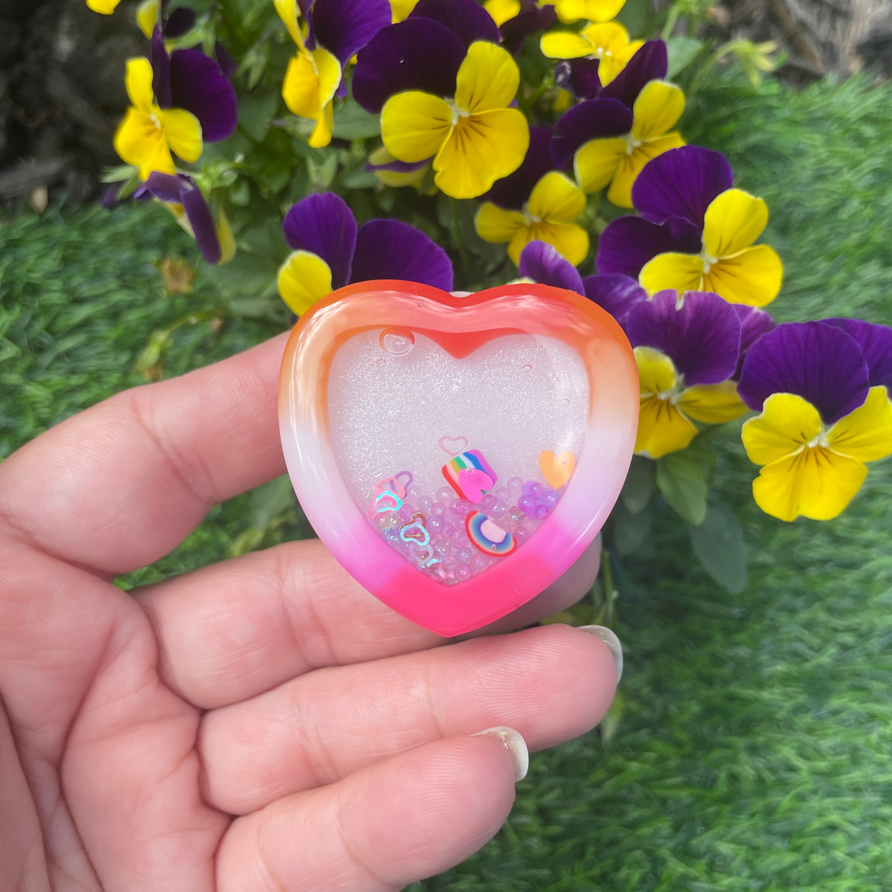 Pride Lesbian Heart Keychain