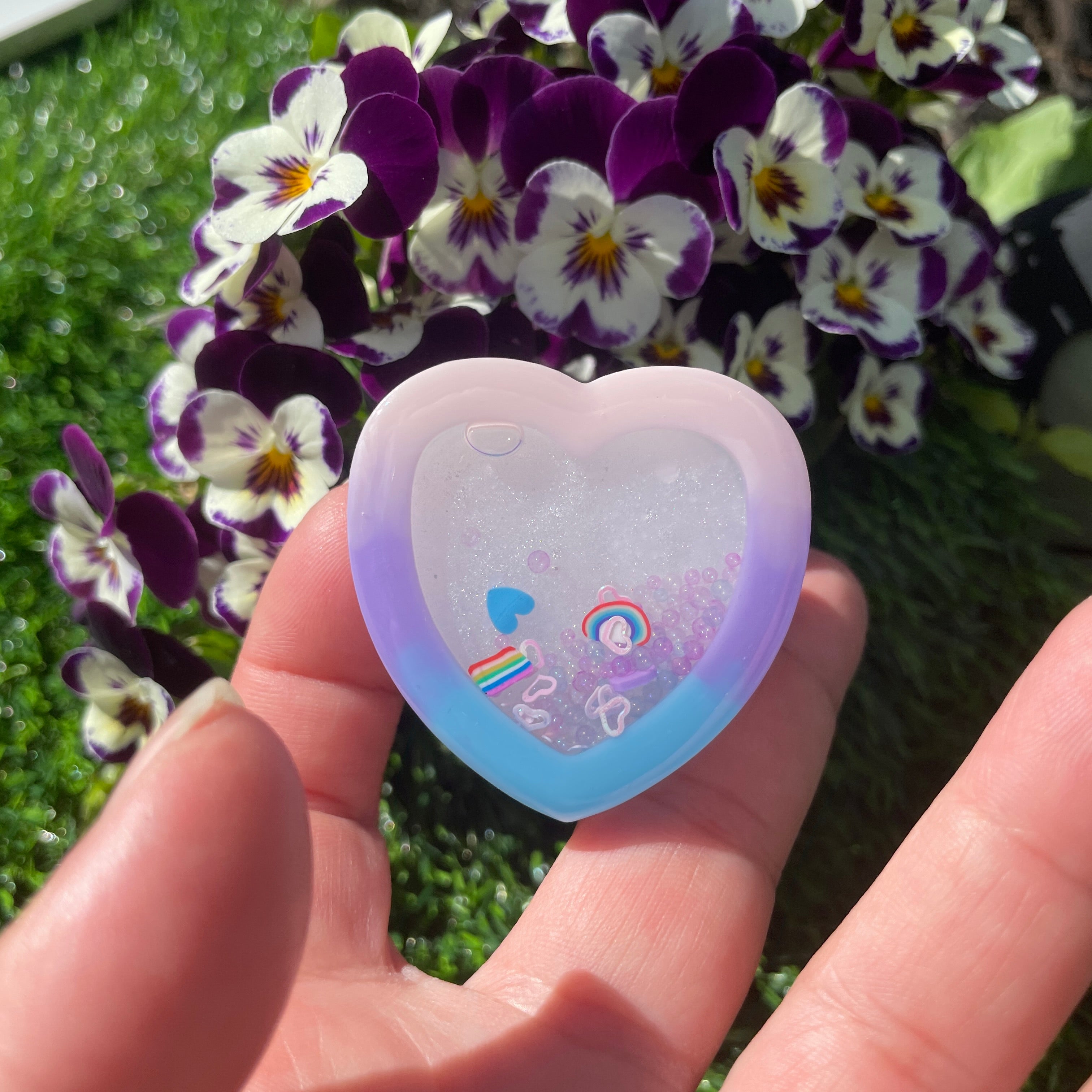 Pride Pastel Bisexual Heart Keychain