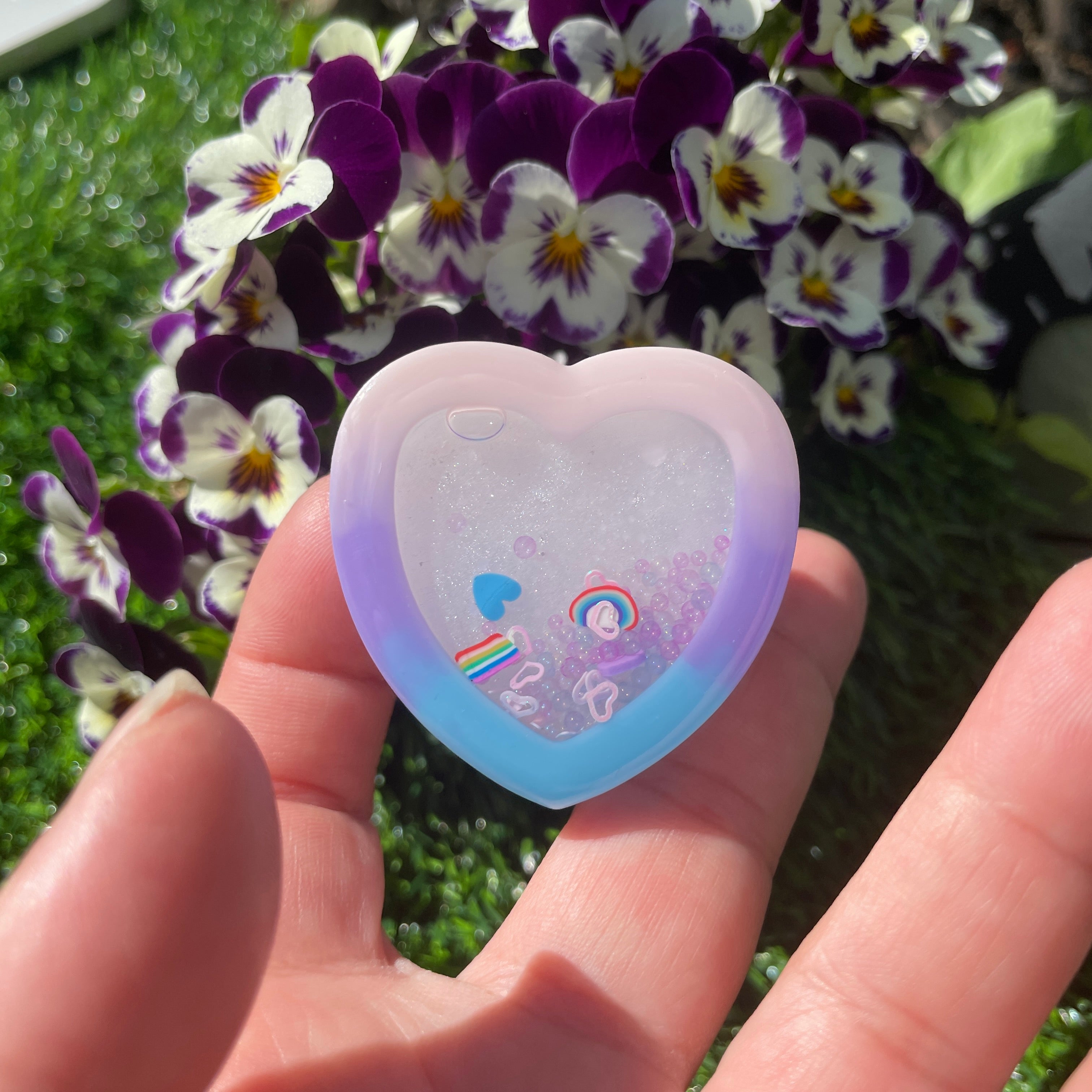 Pride Pastel Bisexual Heart Keychain