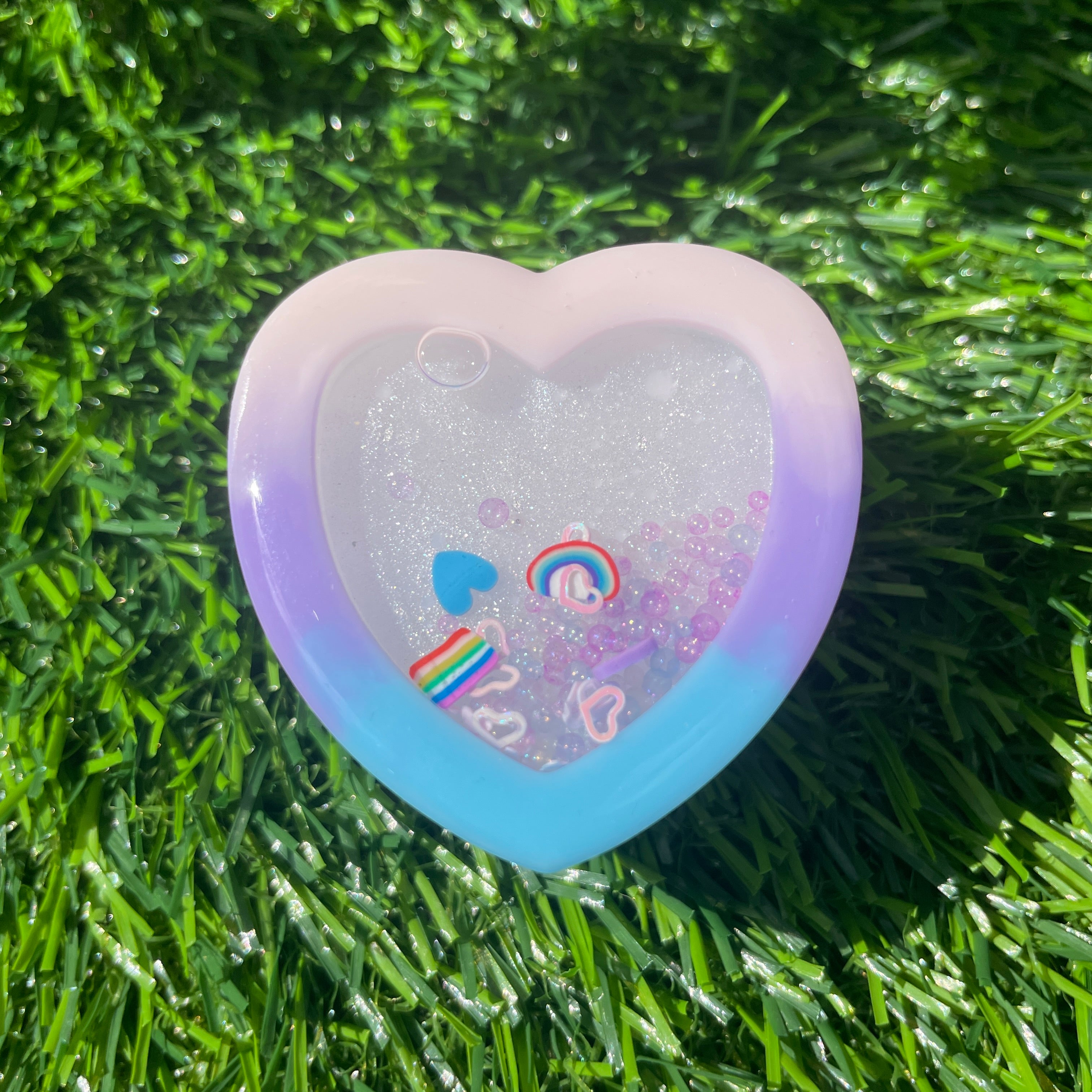 Pride Pastel Bisexual Heart Keychain