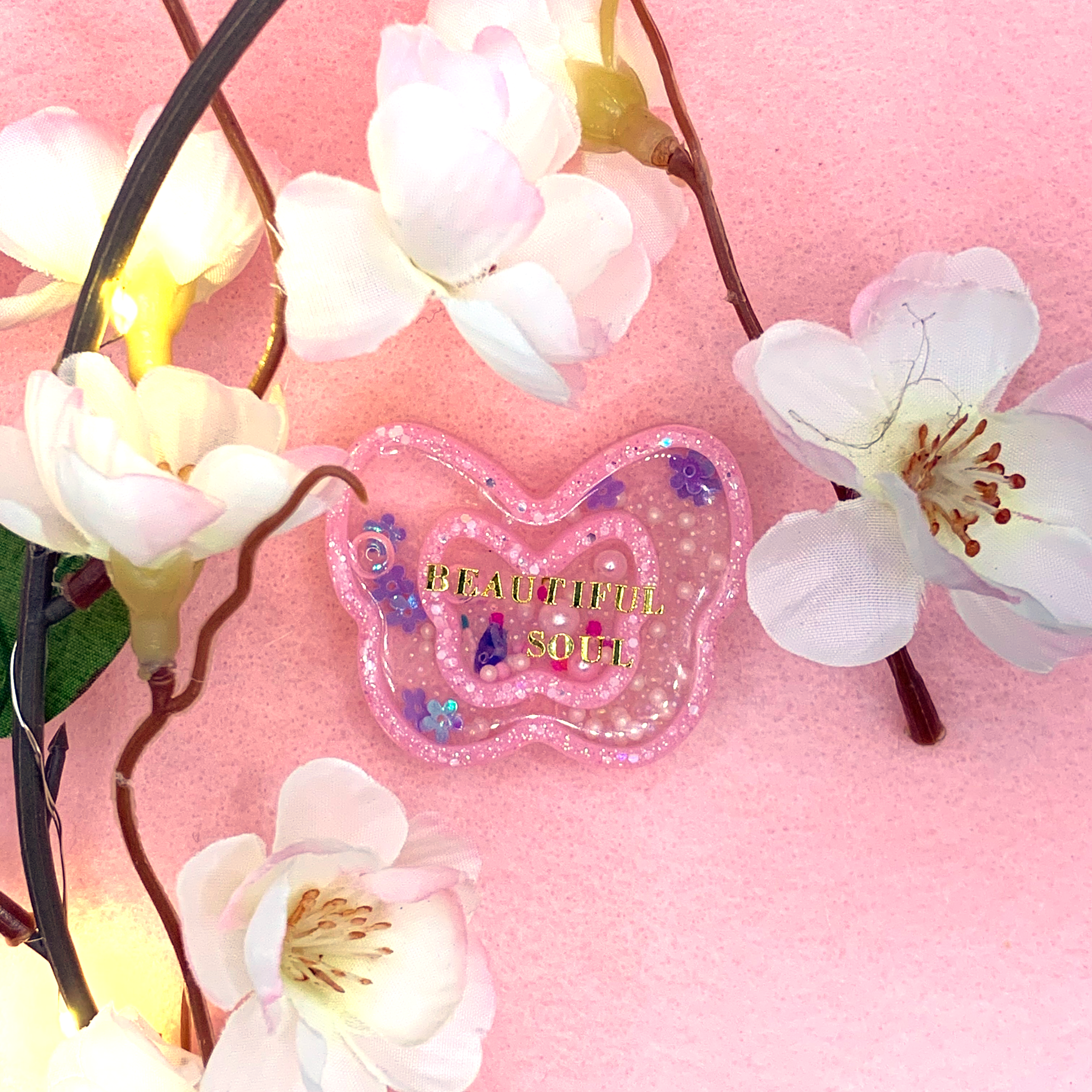 Kawaii 'Beautiful Soul' Butterfly Shaped Resin Charm