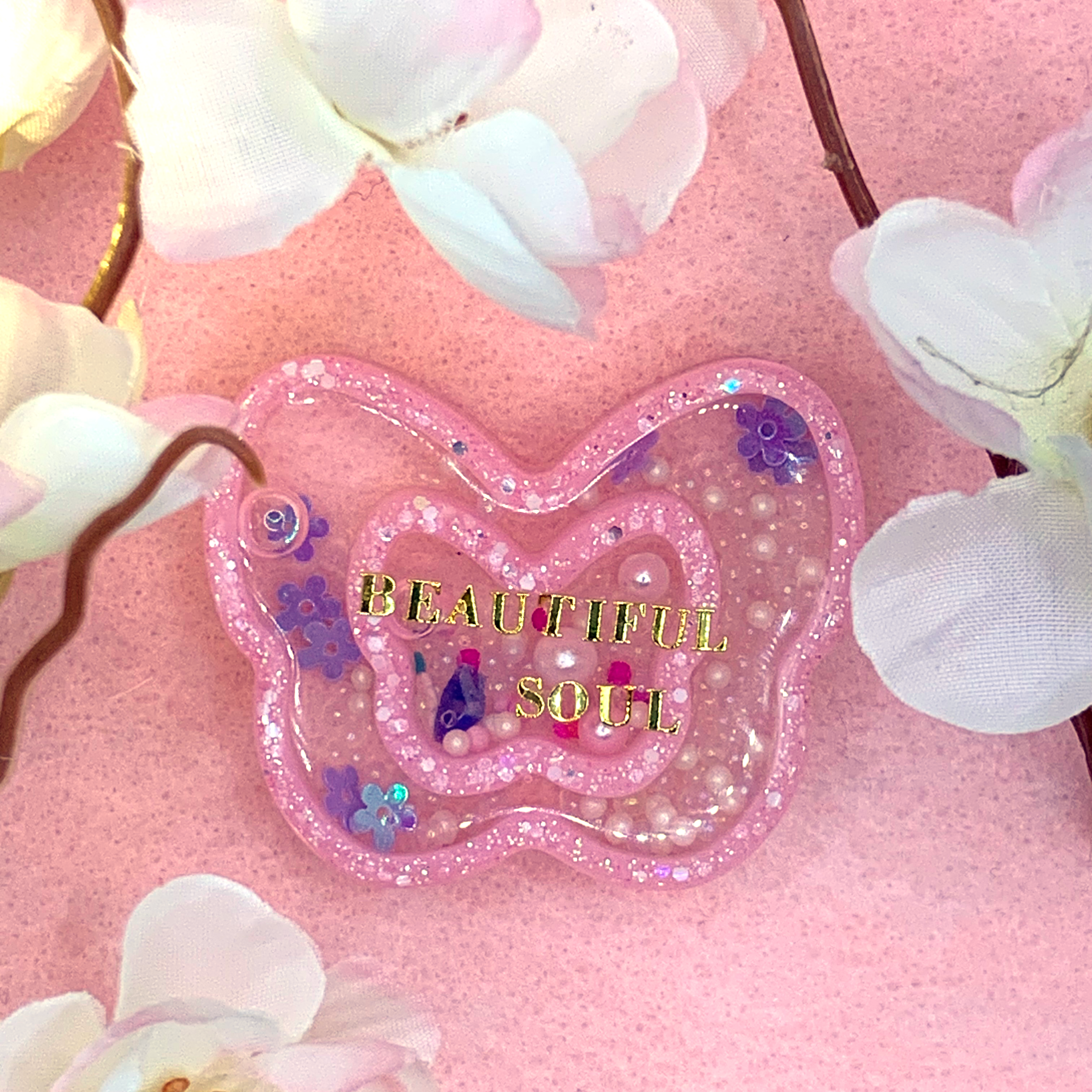 Kawaii 'Beautiful Soul' Butterfly Shaped Resin Charm