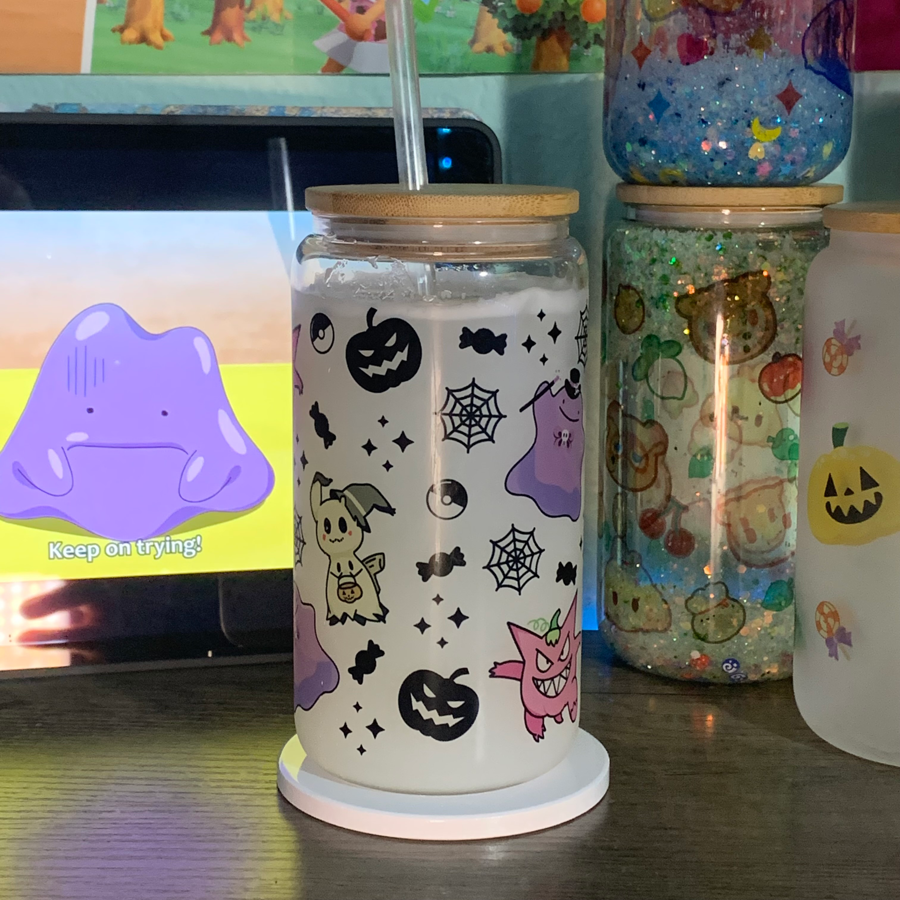 Spooky Pokémon Beer Can Glass