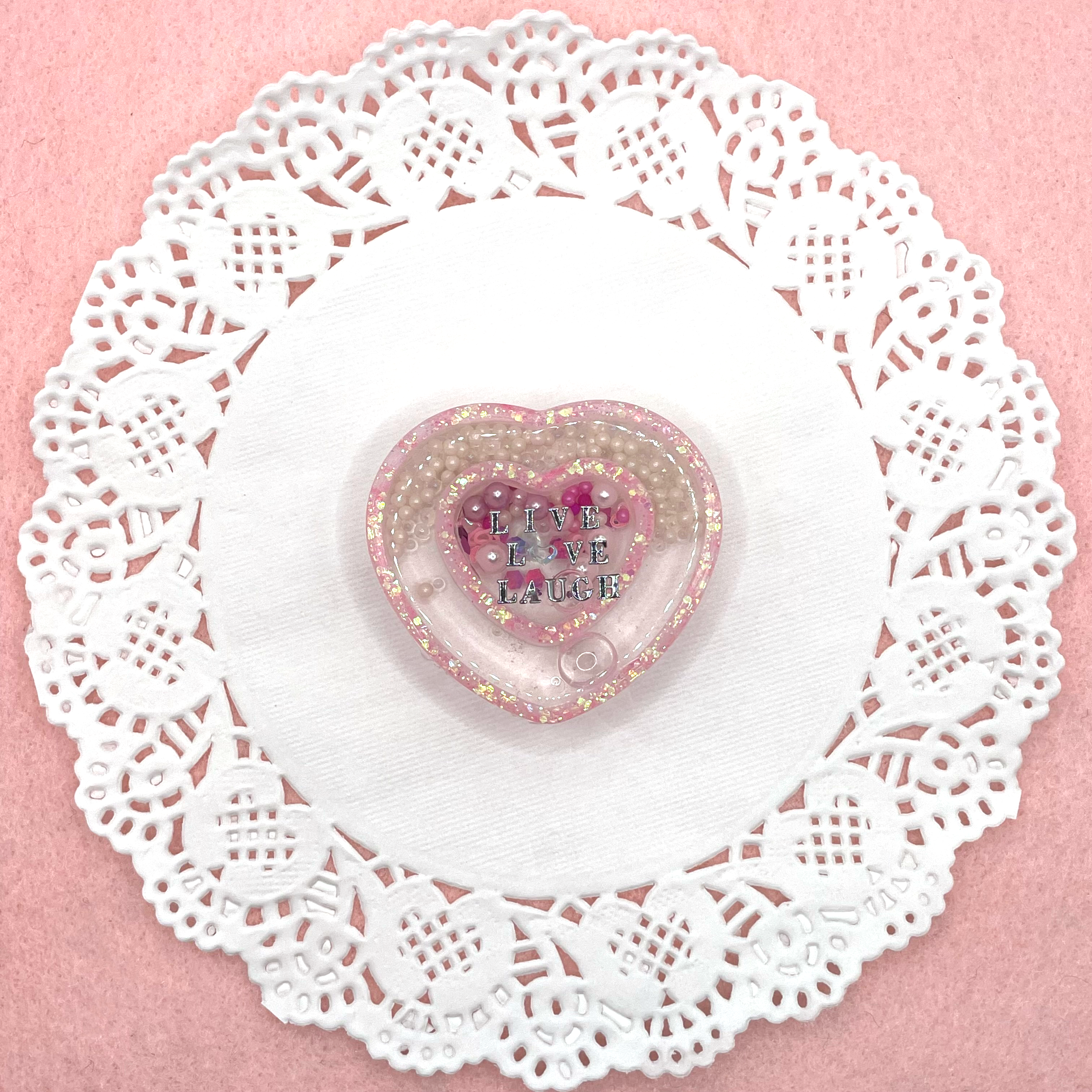 Kawaii Spring Pastel Heart Resin Charm