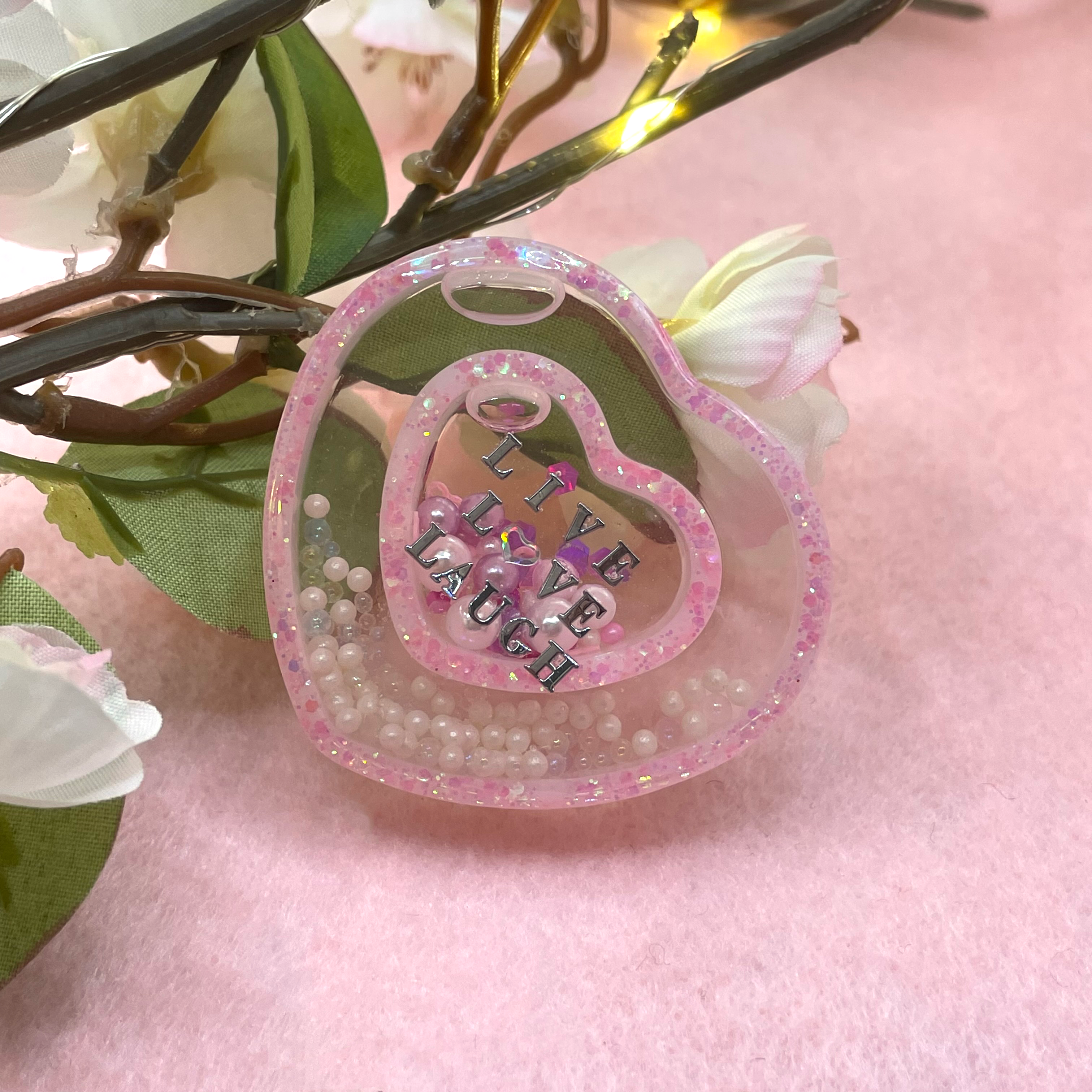 Kawaii Spring Pastel Heart Resin Charm