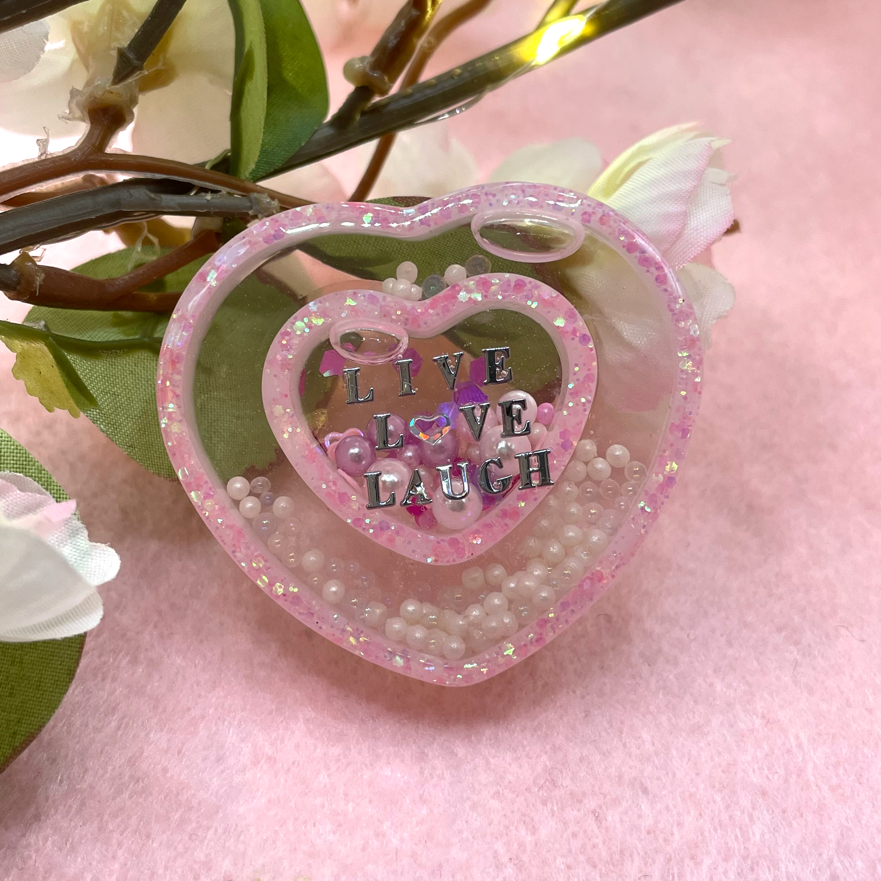 Kawaii Spring Pastel Heart Resin Charm