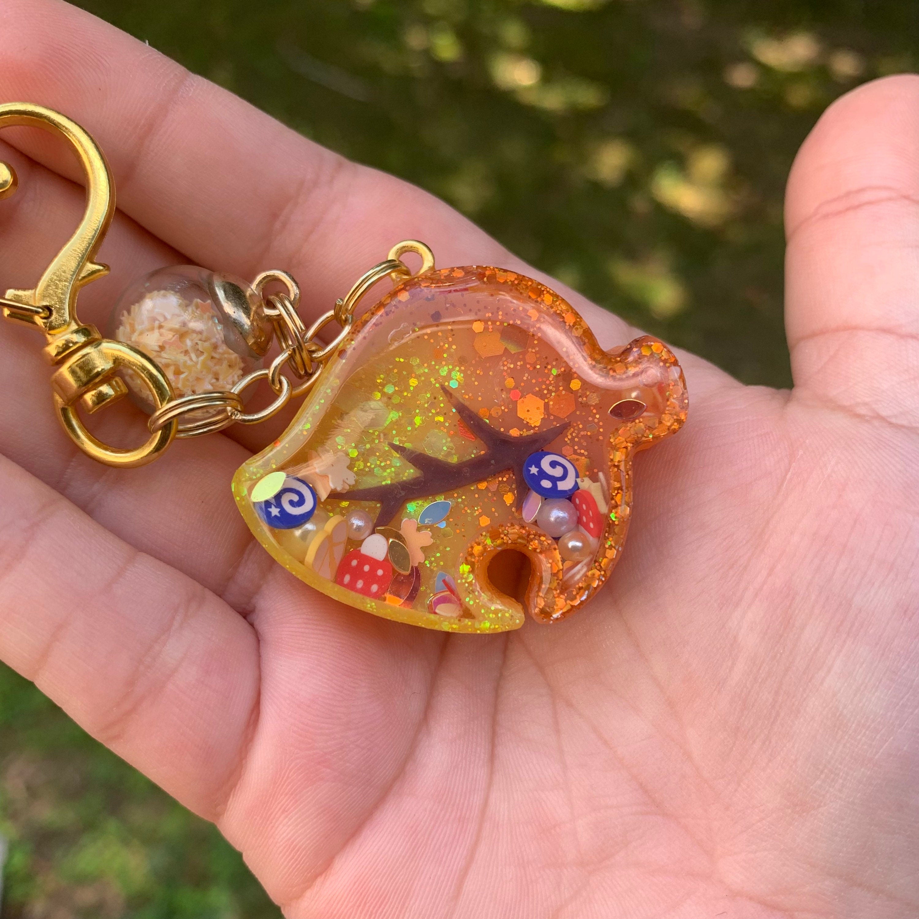 AC Seasonal Leaf Resin Shaker Keychain