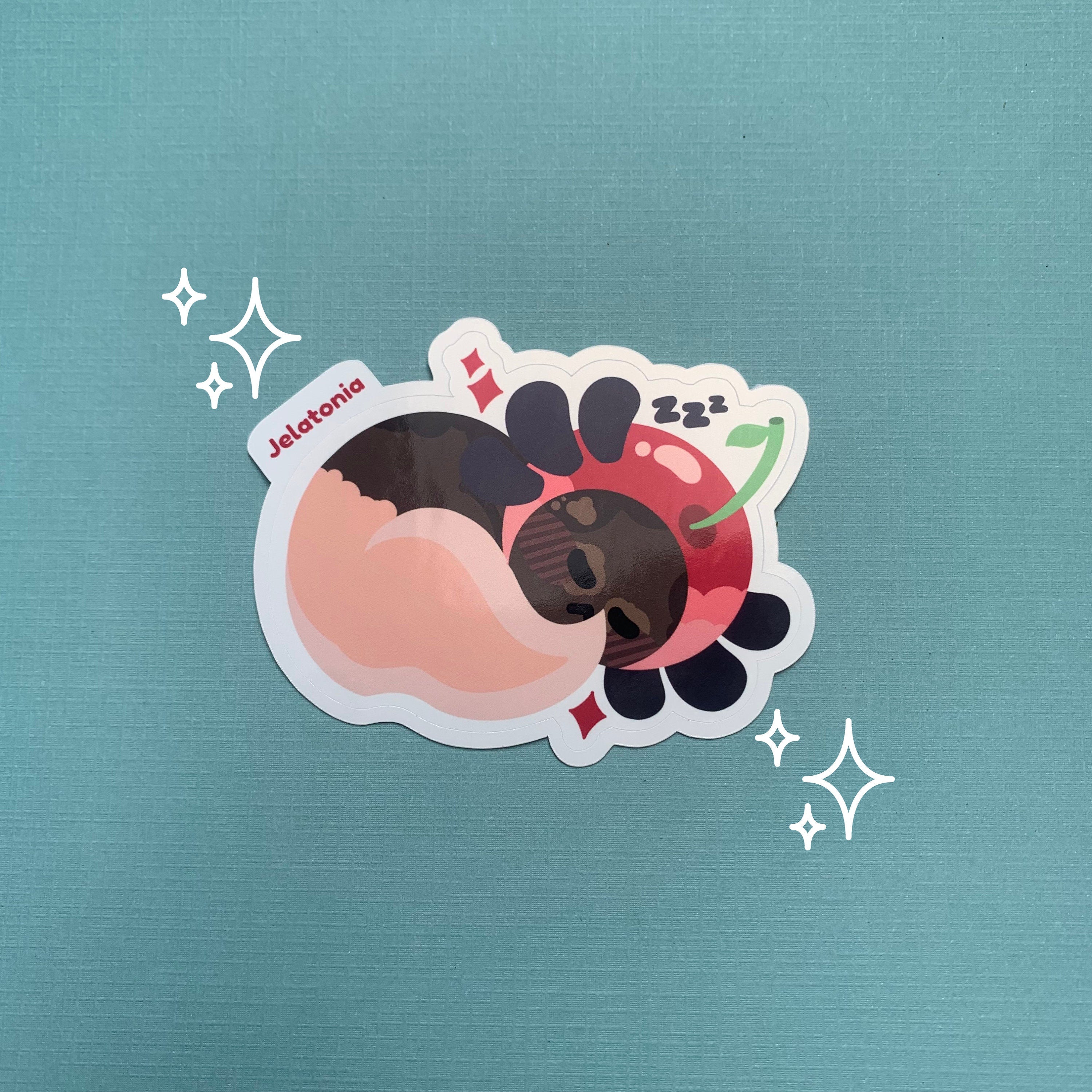 Cute Firefly Cherry Axolotl Sticker