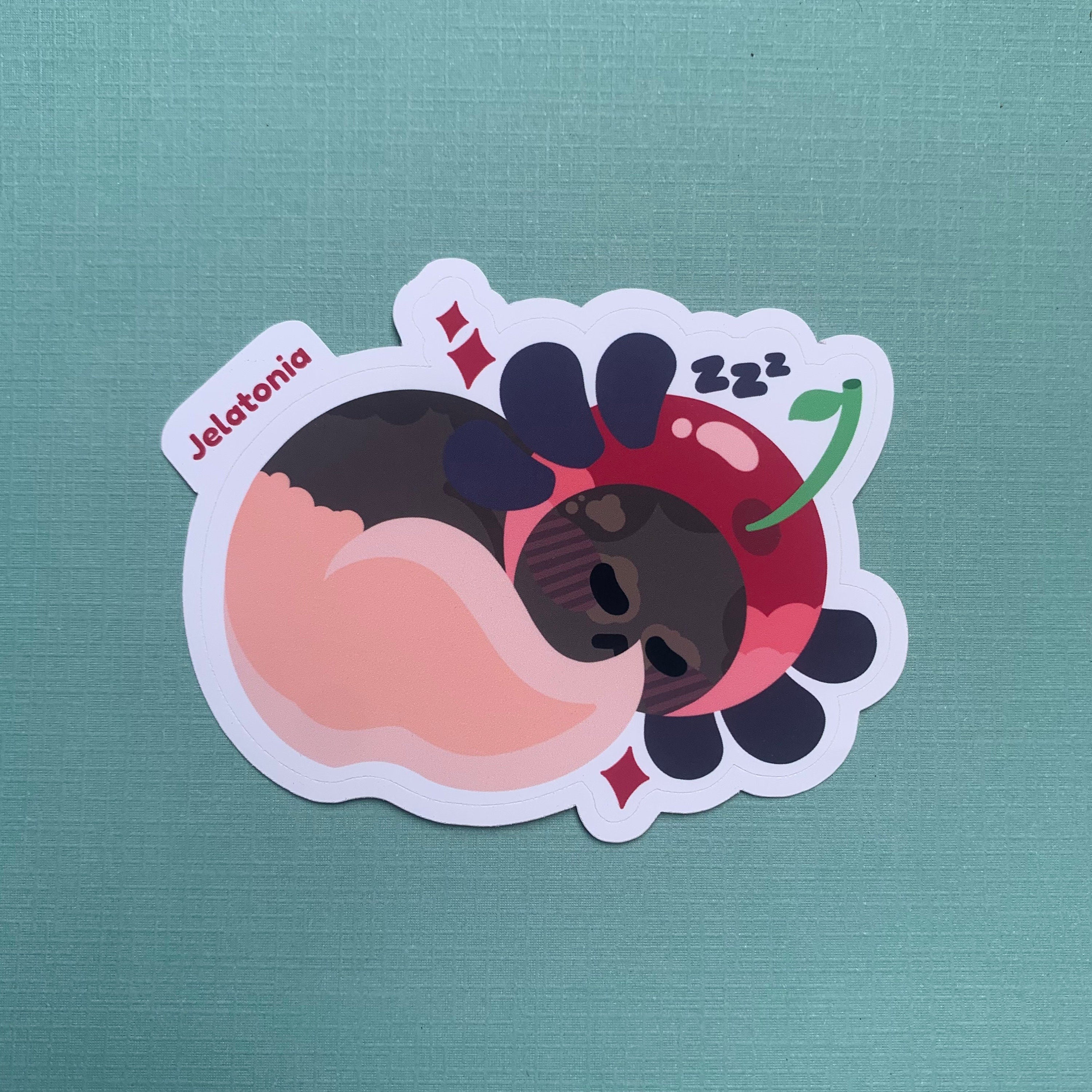 Cute Firefly Cherry Axolotl Sticker