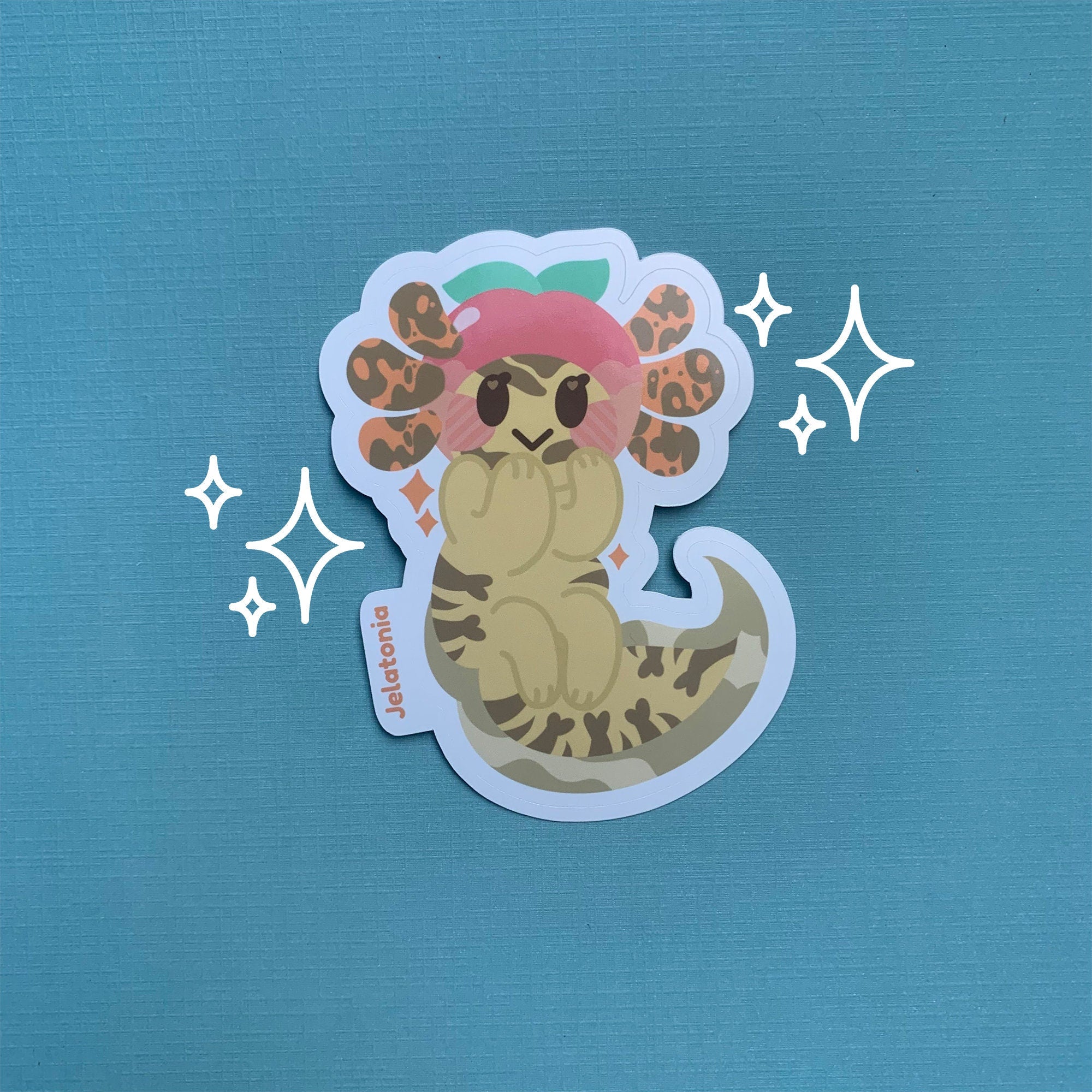 Cute Peach Axolotl Sticker