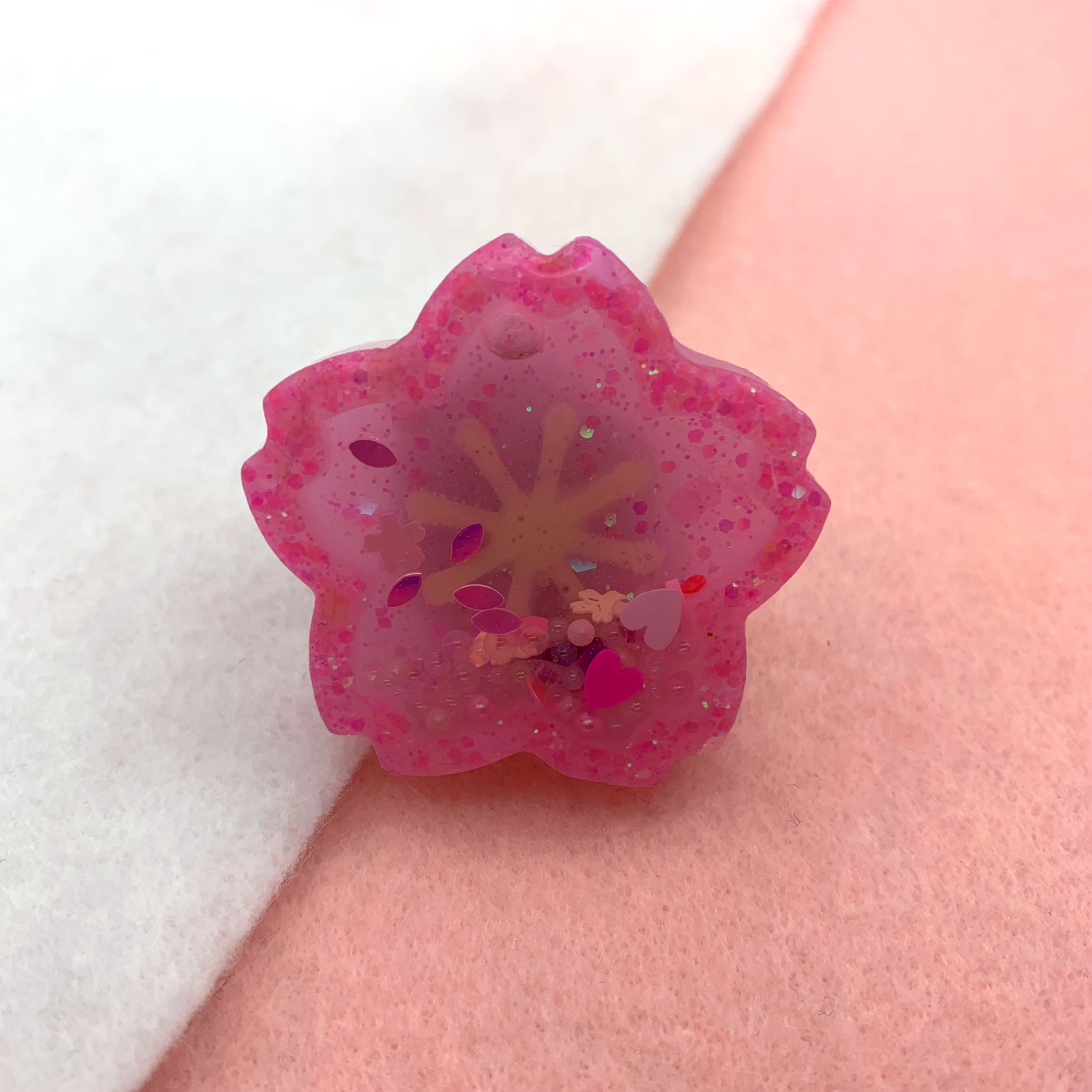 Kawaii Spring Sakura Resin Charm