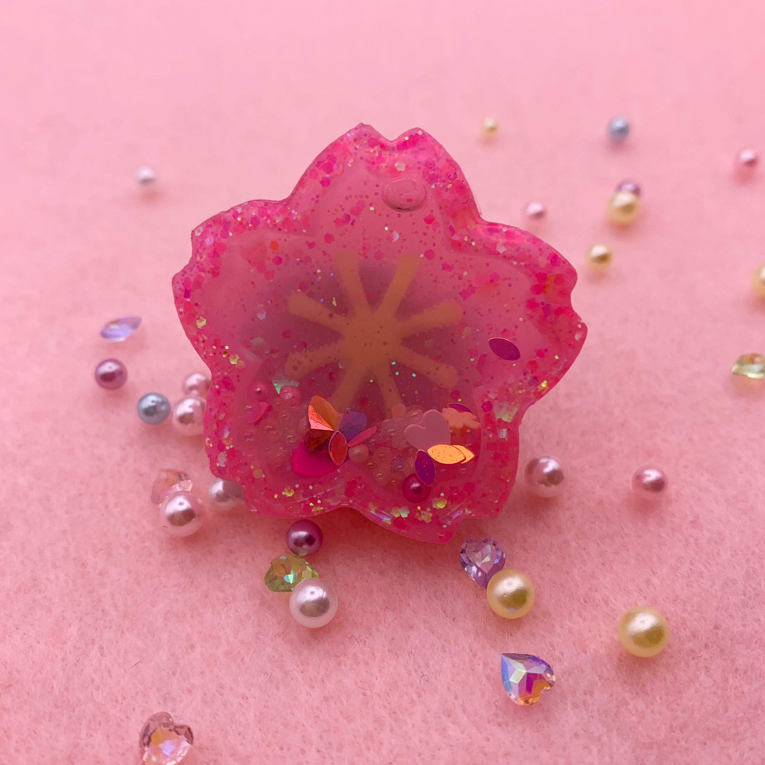 Kawaii Spring Sakura Resin Charm