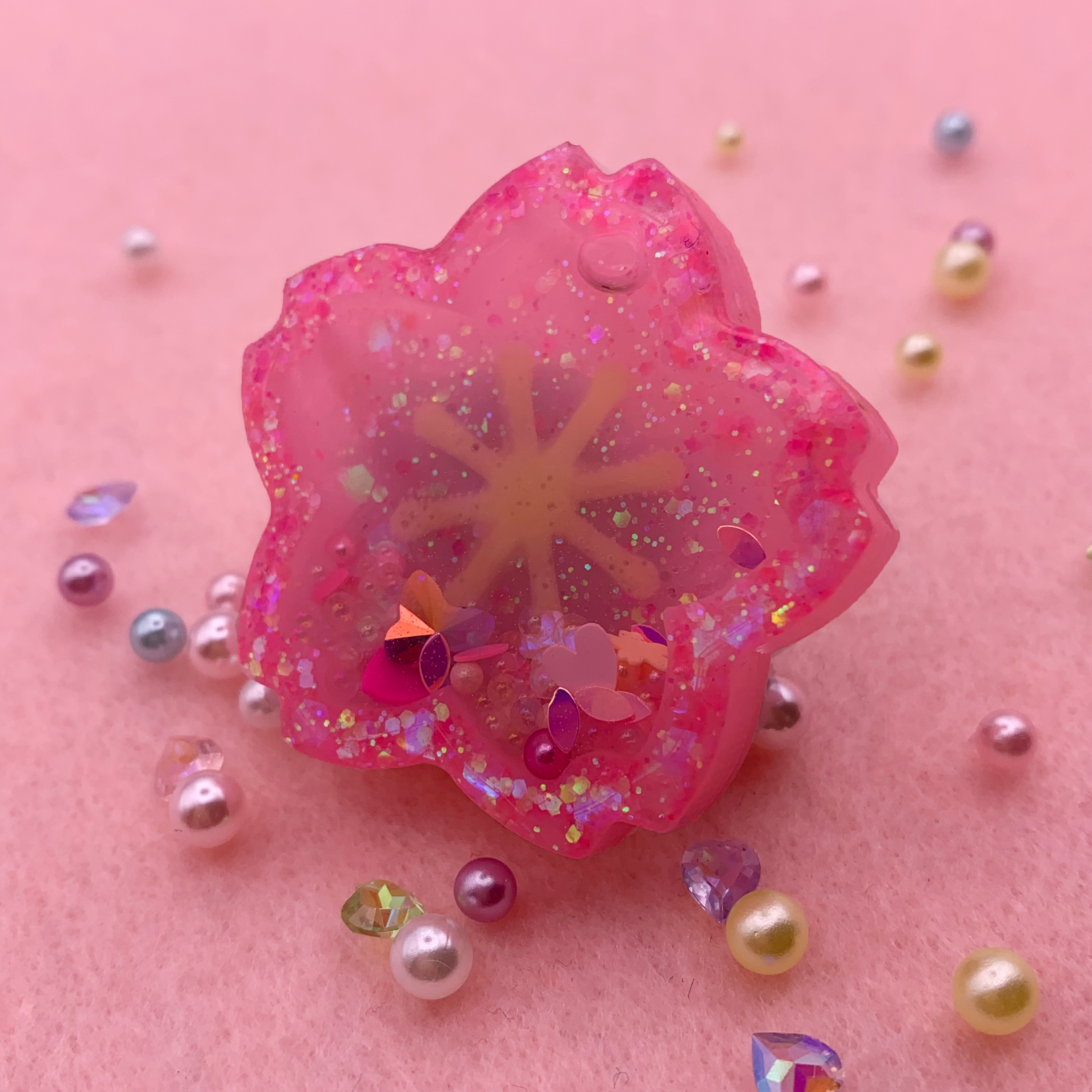 Kawaii Spring Sakura Resin Charm